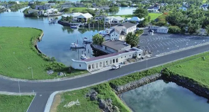 Aerial view of Fantasy Island.