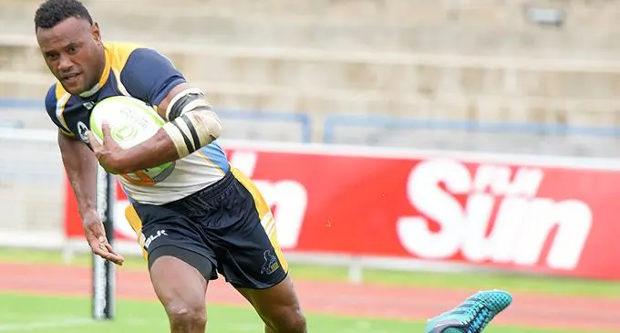 Amenoni Nasilasila of Coastline Ratu Filise sprints in to score try against Waimanu Green 1 during 43rd Fiji Bitter Marist 7's at ANZ Stadium on March 22, 2019. Photo: Ronald Kumar.