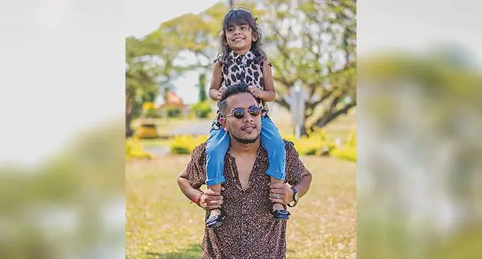 Vineel Chand with his daughter, Shyanvi Chand.