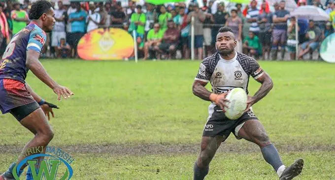 Olympian and World Rugby Sevens Player of the Year Jerry Tuwai shows his fancy footwork while captaining FDS Barbarians as they upset Tabadamu 19-0 in the Fiji Bitter Wairiki 7s Cup semi-final in Taveuni on December 5, 2020. Tuwai is our lead campaigner to next year’s Olympic Games in Tokyo, Japan as he eyes to win his second gold medal. Full results on Page 23. Photo: Fiji Bitter Wairiki 7s