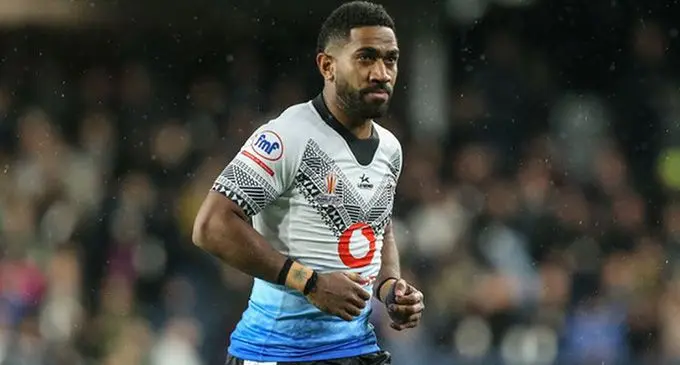 Vodafone Fijian Bati winger Mitieli Vulikijapani against Australia in their Group B opener of the Rugby League World Cup in Leeds, England, on October 15, 2022. Photo: Hull Live 