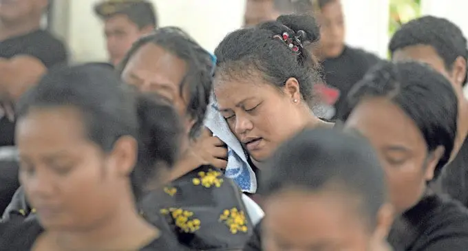 Kiribati Community in Fiji during memorial service at Kiribati High Commission in Fiji for the passengers of sunken ferry MS Butiraoa on February 10, 2018. Photo: Ronald Kumar.