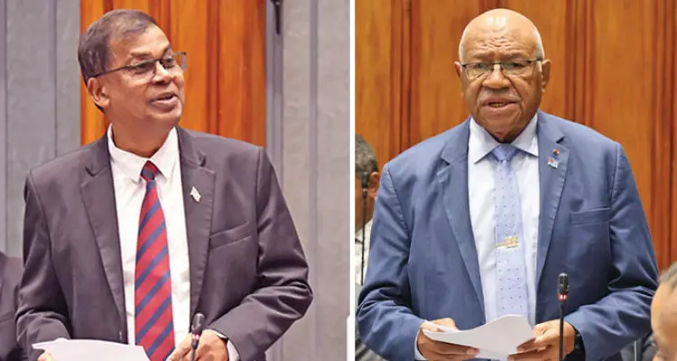 Biman Prasad and Sitiveni Rabuka