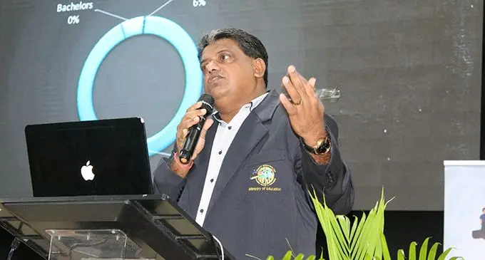 Manager Learning and Development for the Ministry of Education Ranjish Raj during the Fiji Headteachers Association Annual Conference at the FMF Gymnasium in Suva on August 8, 2019.  Photo: Simione Haravanua 