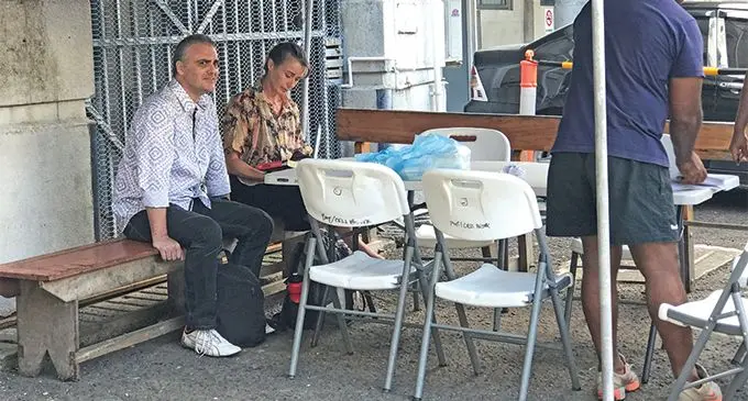 John Nikolic and Yvette Nikolic outside the High Court in Suva on February 12, 2019. Photo: Ashna