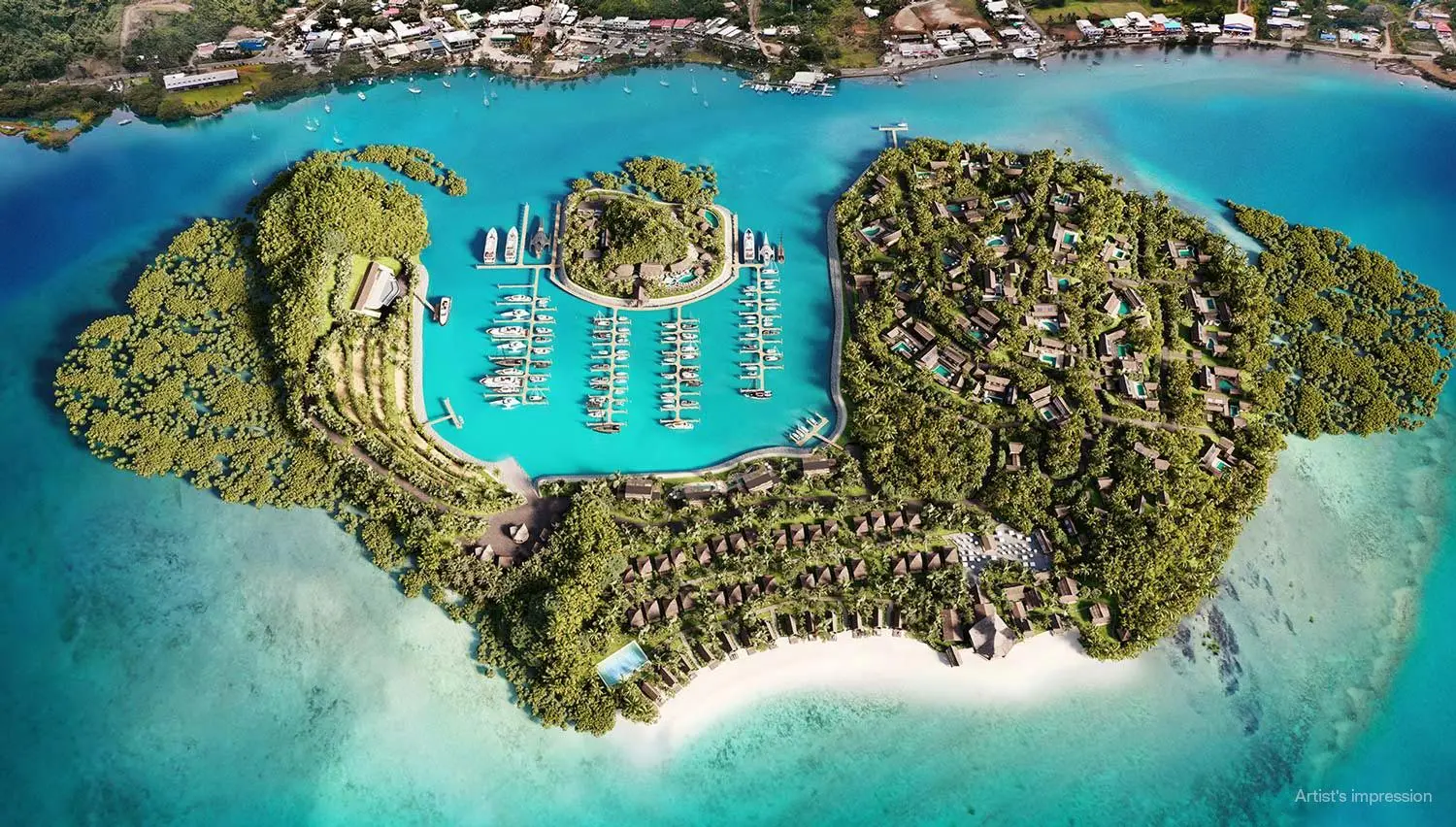 Artist’s impression of Nawi Island. Photo: Nawi Island