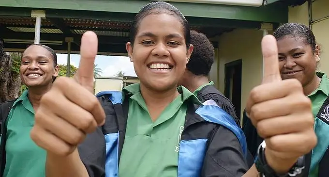 Ballantine Memorial School head girl and Dux, Iowana Seveikau on December 9, 2022. Photo: Ronald Kumar