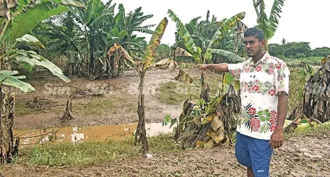 Lalit Kumar pointing to where he found the body on February 8, 2022.   Photo: Mereleki Nai