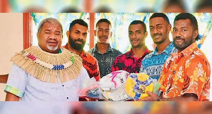 Minister for Youth and Sports Jese Saukuru with villagers of Naruwai in Bua on December 24, 2024. Photo: Ministry of Youth and Sports