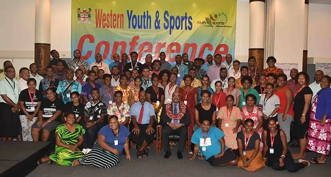 Permanent Secretary for Youth and Sports Maritino Nemani meets the participants during the closing of the Western Division Youth Conference at the Tanoa International Hotel in Nadi. Photo: WAISEA NASOKIA