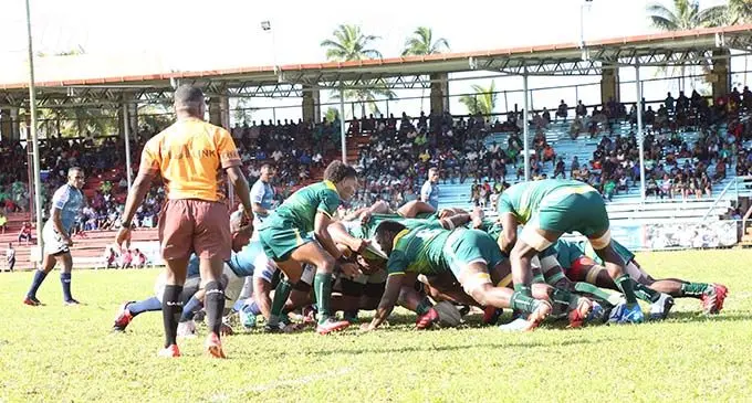 Tailevu halfback Simione Kuruvoli feeds the scrum against Nadi in the Skipper Cup clash at Ratu Cakobau Park, Nausori on September 5, 2020 . Photo: Kelera Sovasiga