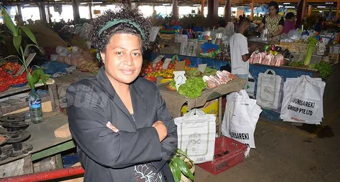 Lesieli Qetaki at the Suva Municipal Market