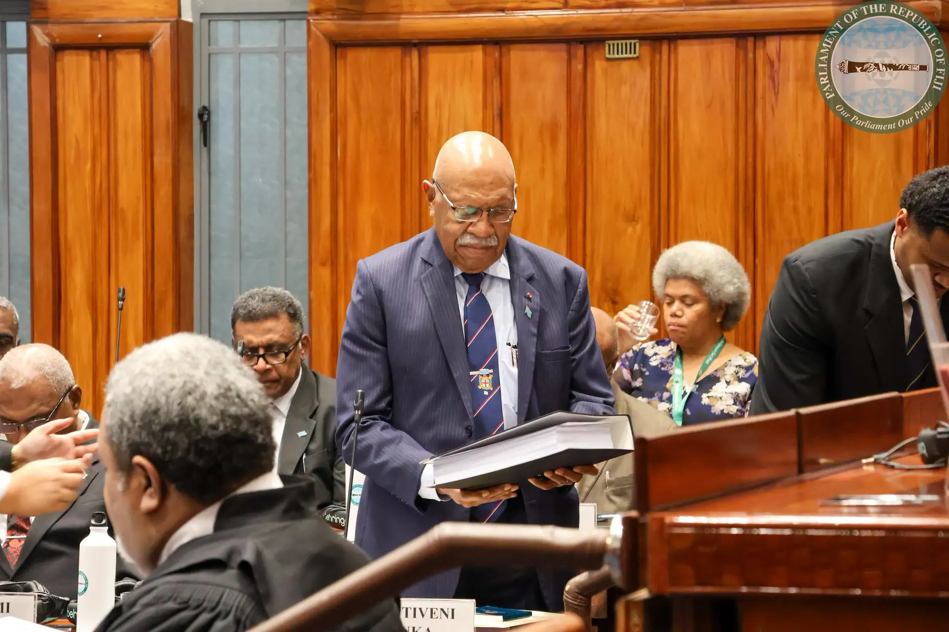 Prime Minister Sitiveni Rabuka during the tabling of the Constitutional Review Commission Report 2026 in Parliament on September 26, 2026.