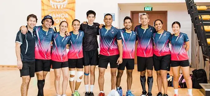 The Fiji Badminton team.