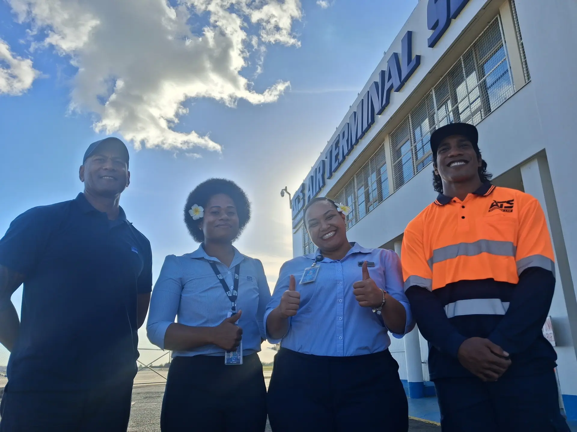 From left: Sepesa Rosini, Ateca Naisua, Helga Gukisuva and Uraia Raikoti at the ATS headquarters in Nadi.