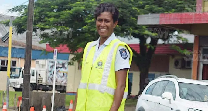 Alesi Waqa-Paul back at work in Suva on April 17, 2020. Photo: Ronald Kumar