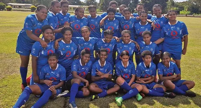 FIRST TIMERS... The Xavier College Under-18 girls team at the Ba Methodist High School grounds on July 30, 2022. They are one of the 27 teams in the Weet-Bix Raluve competition in the Western Zone Secondary Schools Rugby Union. Photo: Ba /Tavua/Ra Secondary School Rugby Union