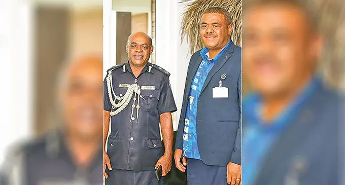 Assistant Commissioner of Police Operations Livai Driu and Tui Sabeto Ratu Viliame Mataitoga. Phota. lnoke Rabonu 