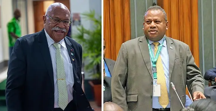 Prime Minister Sitiveni Rabuka and Inia Seruiratu.