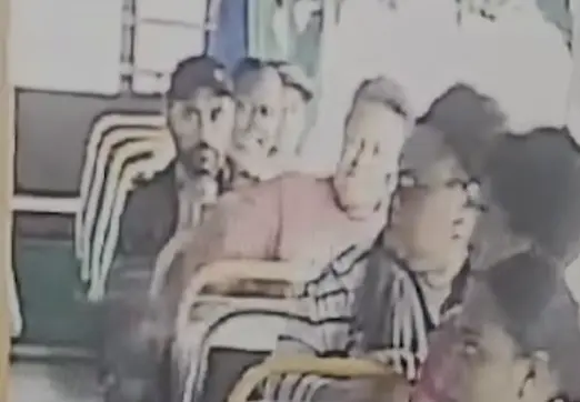 The scene was captured on camera installed inside the bus and was circulated widely on Facebook.
