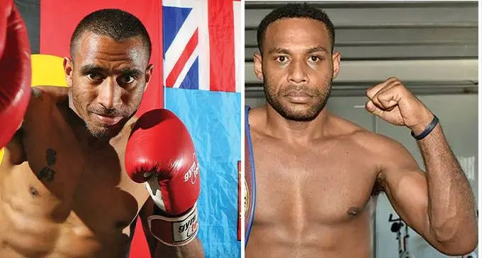 Left: Boxer Renold Quinlan.  Right: Boxer Savenaca Naliva.