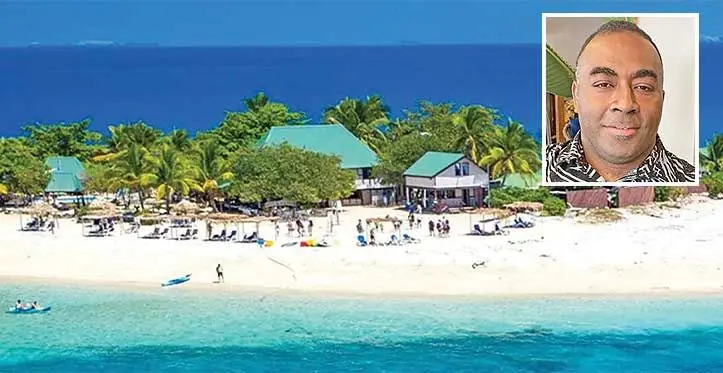South Sea island off Denarau in Nadi. (Inset: Inia Ratulevu. Photo: Jernese Macanawai)