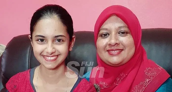 Nasinu Muslim College student Siddiqa Ali and mother Shabnum Ali. Photo: Renu Radhika