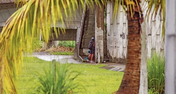 This spot under the Nausori bridge is notorious for alleged illegal activity including alleged drug use and consummation of alcohol, residents have raised concerns over this matter on April 5, 2021.  Photo: Leon Lord