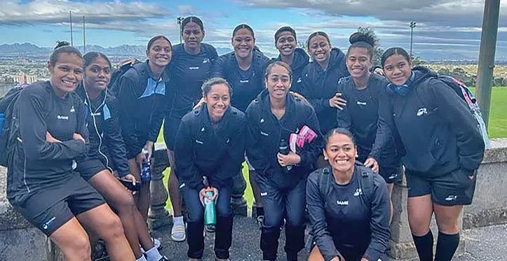 The Fijian Pearls in Cape Town, South Africa, on July 23, 2023.. Photo: Netball Fiji