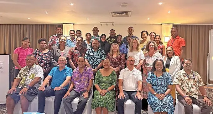 Participants of the Fijian Elections Office’s 2022 General Election Review Workshop which was held at Warwick Resort from March 22 to 24, 2023.