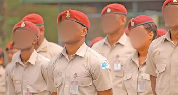 Fiji Corrections Service officers.