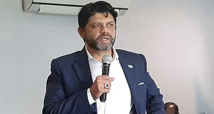 Attorney-General and Minister for Economy Aiyaz Sayed-Khaiyum speaking at the budget consultations at the Tanoa Waterfront Hotel in Lautoka on June 26, 2020. Photo: Salote Qalubau
