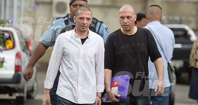 From left: Loizos Petridis, 42, and Cleanthis Petridis, 46, outside Court. Photo: Ronald Kumar