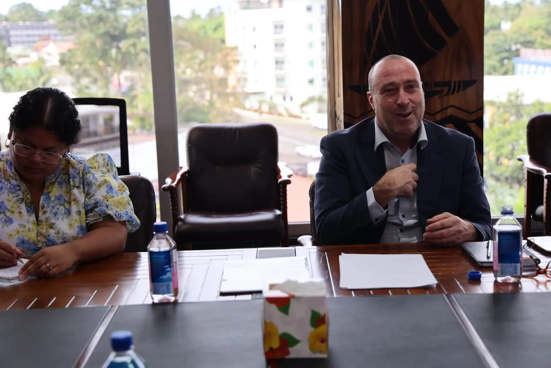 Minister for Policing and Communications Ioane Naivalurua met Australian High Commissioner to Fiji Peter Roberts this week to review progress since the Vuvale Union and Mutual Security Treaty were signed earlier this year and to discuss the next phase of implementation.