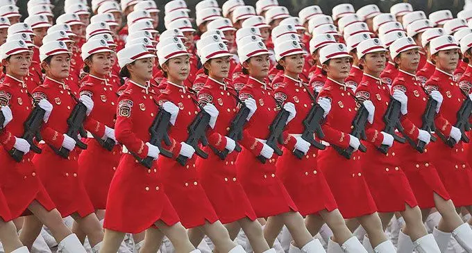 Women comprise 4.5 per cent of the People’s Liberation Army. the principal military force of the People’s Republic of China and the armed wing of the Chinese Communist Party (CCP). Photo: BBC