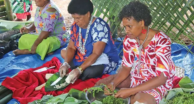 Women participate in the Traditional Foods Exhibition at Nawaqabena, Naitasiri on October 20, 2023. Photo: Ministry of Health