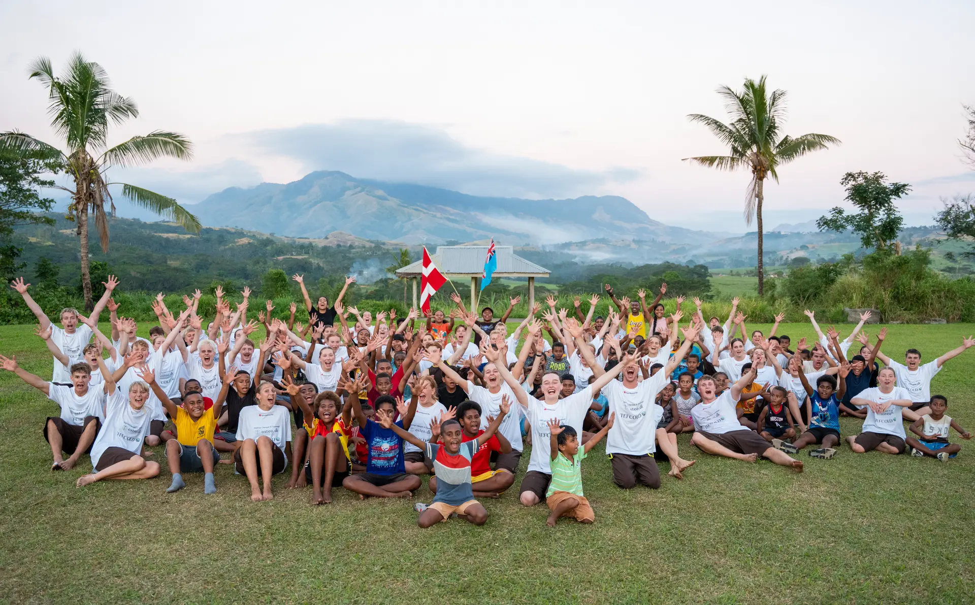 A team of Danish gymnast during one of their schools and community visits at Sabeto, Nadi, on July 13, 2026. Photo: Island Acro Gymnastic Club
