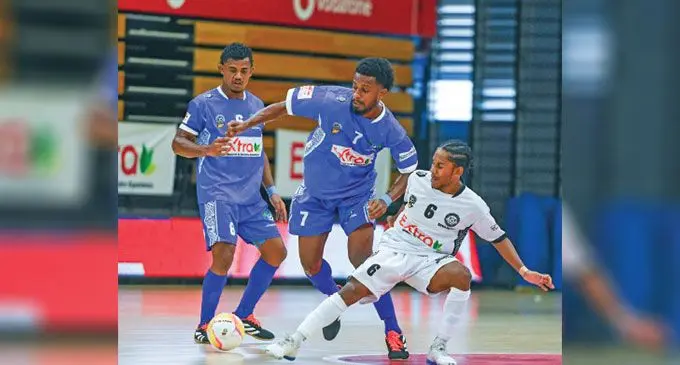 Lautoka’s Aporosa Yada, (7), attacks against Suva during their IDC Futsal final at the Vodafone Arena on November 16, 2024.  Photo: Josua Buredua