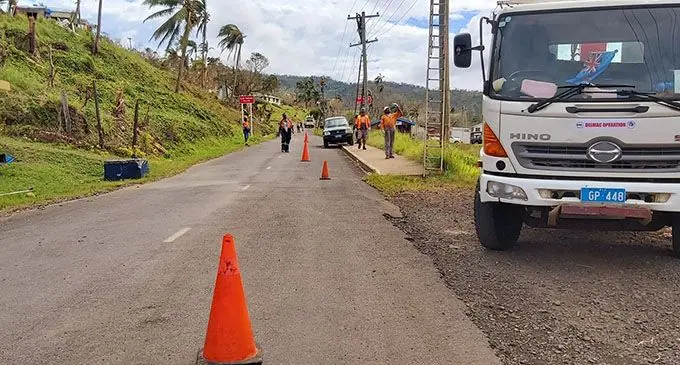 Power restoration in progress at Nabouwalu. 