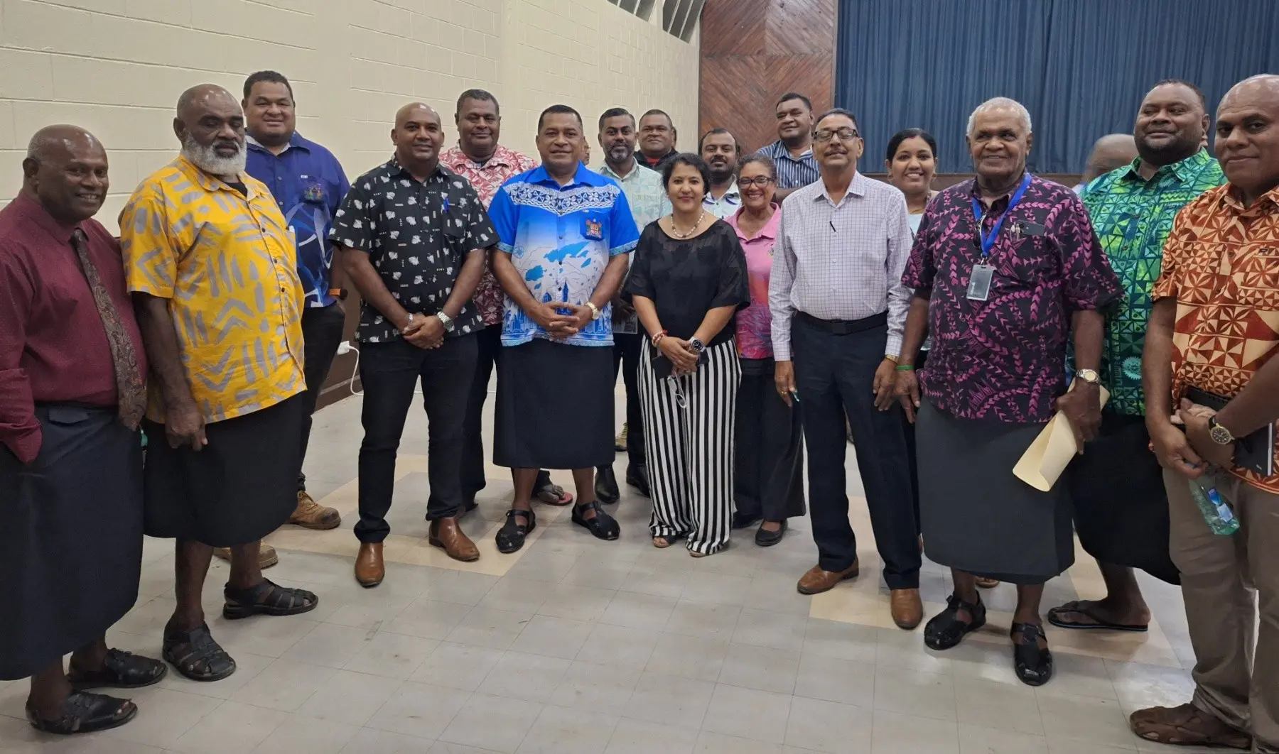  Minister for Housing and Local Government Maciu Nalumisa (fifth from left) with Nadi Town Council and participants at the proposed Nadi City Declaration stakeholder consultation at Nadi Civic Centre on October 23, 2026. Photo: Katherine Naidu.