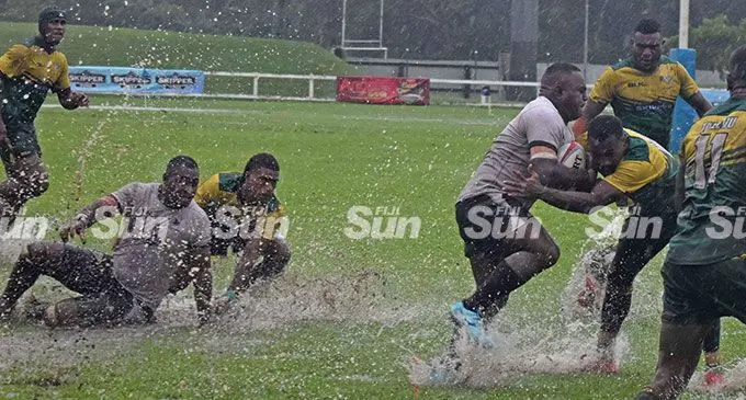 Nadroga front row Atunaisa Navuma on attack against Tailevu at Lawaqa Park, Sigatoka, on March 19, 2022. Photo: Waisea Nasokia.