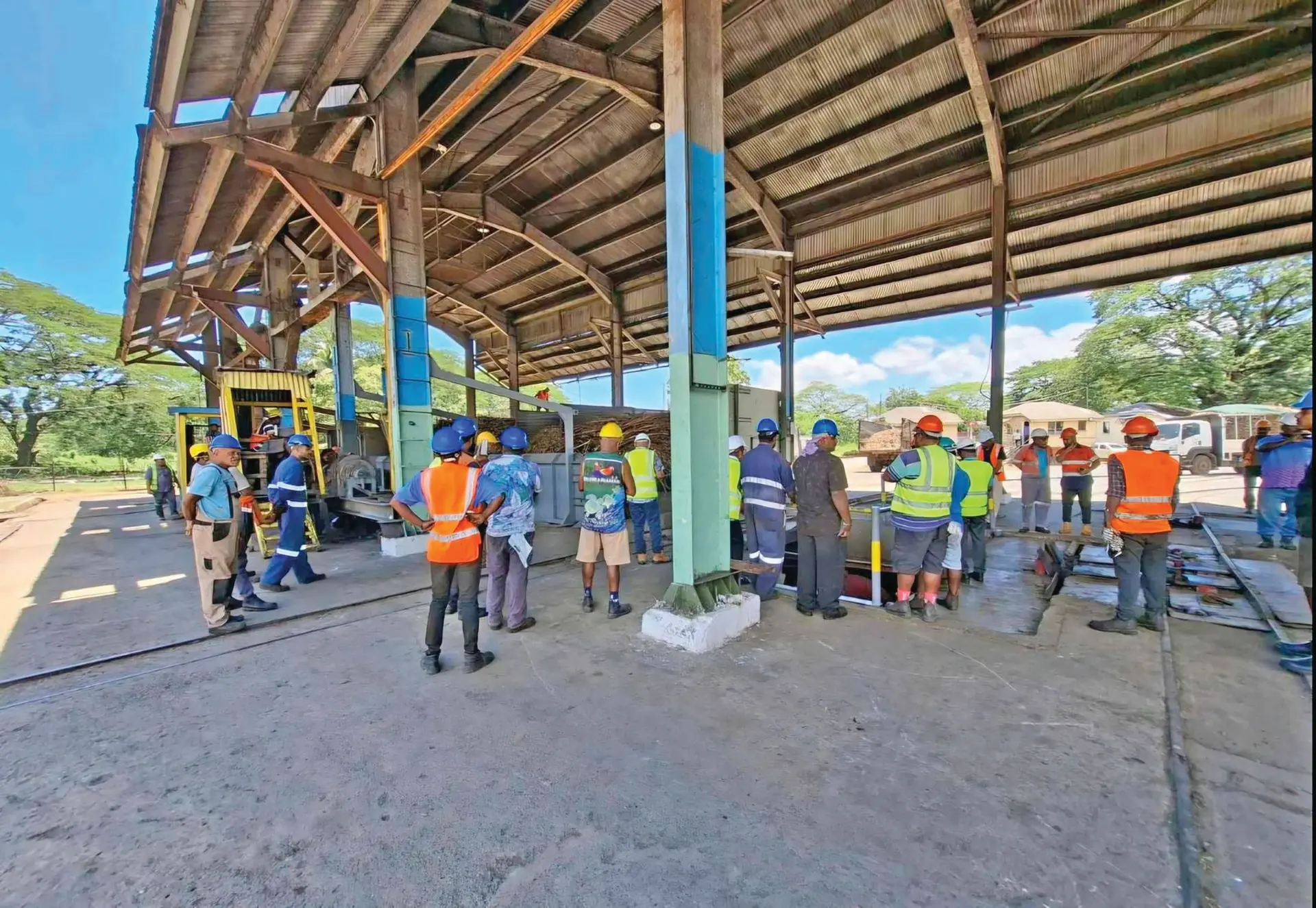 The staff of Rarawai Sugar Mill in Ba on December 6, 2025. 