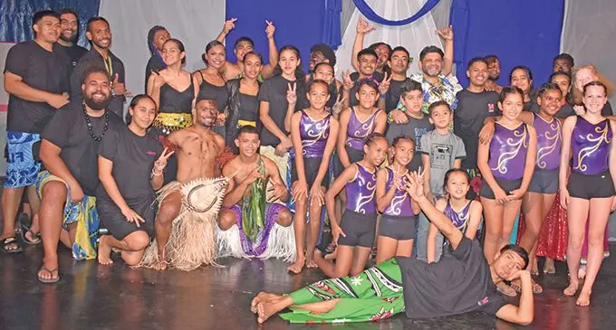 Attorney-General Aiyaz Sayed-Khaiyum with youths after their performance during the Youth Empowerment rally at the Vou Hub in Nadi.  Photo: Mereleki Nai