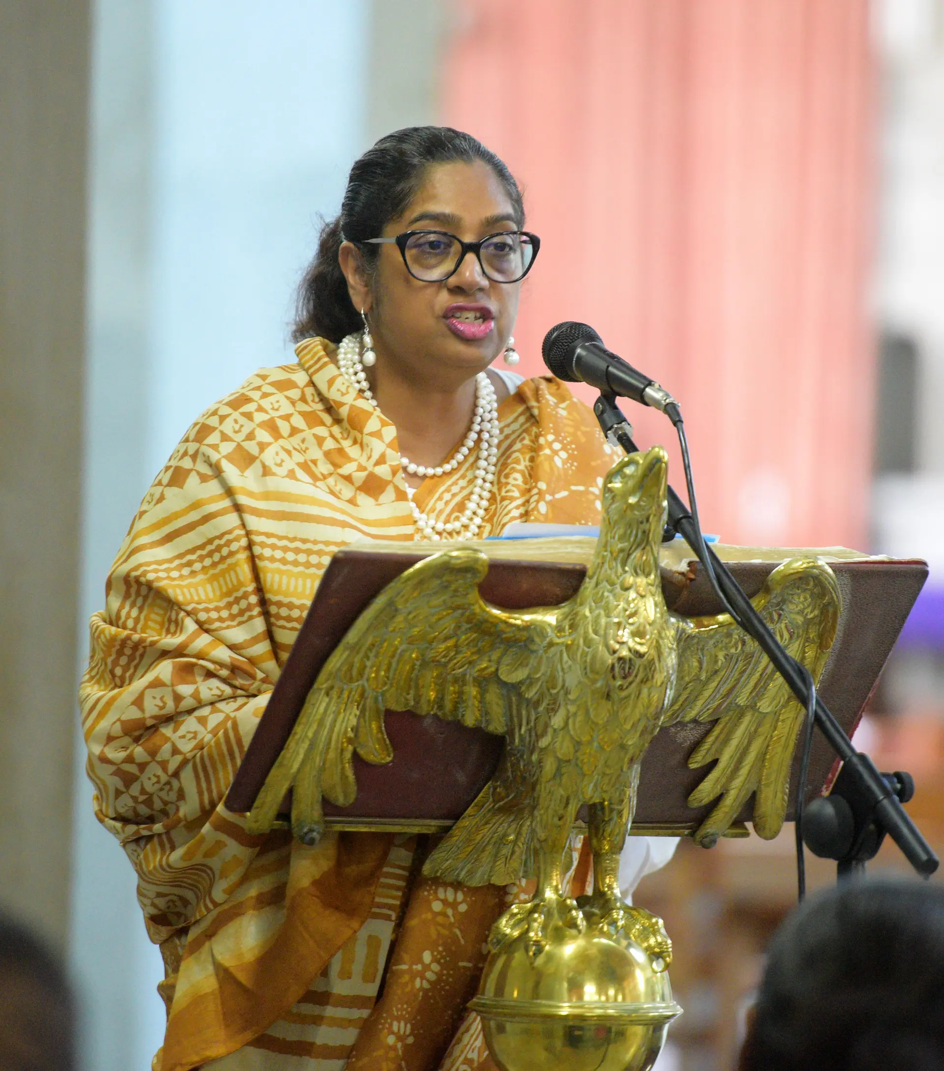 Dr. Chitralekha Massey of UNOCHR while speaking at Vigil for victims of Christchurch terror attacks and for a pacific without discrimination at Holy Trinity Anglican Cathedral in Suva on March 19, 2019. Photo: Ronald Kumar.