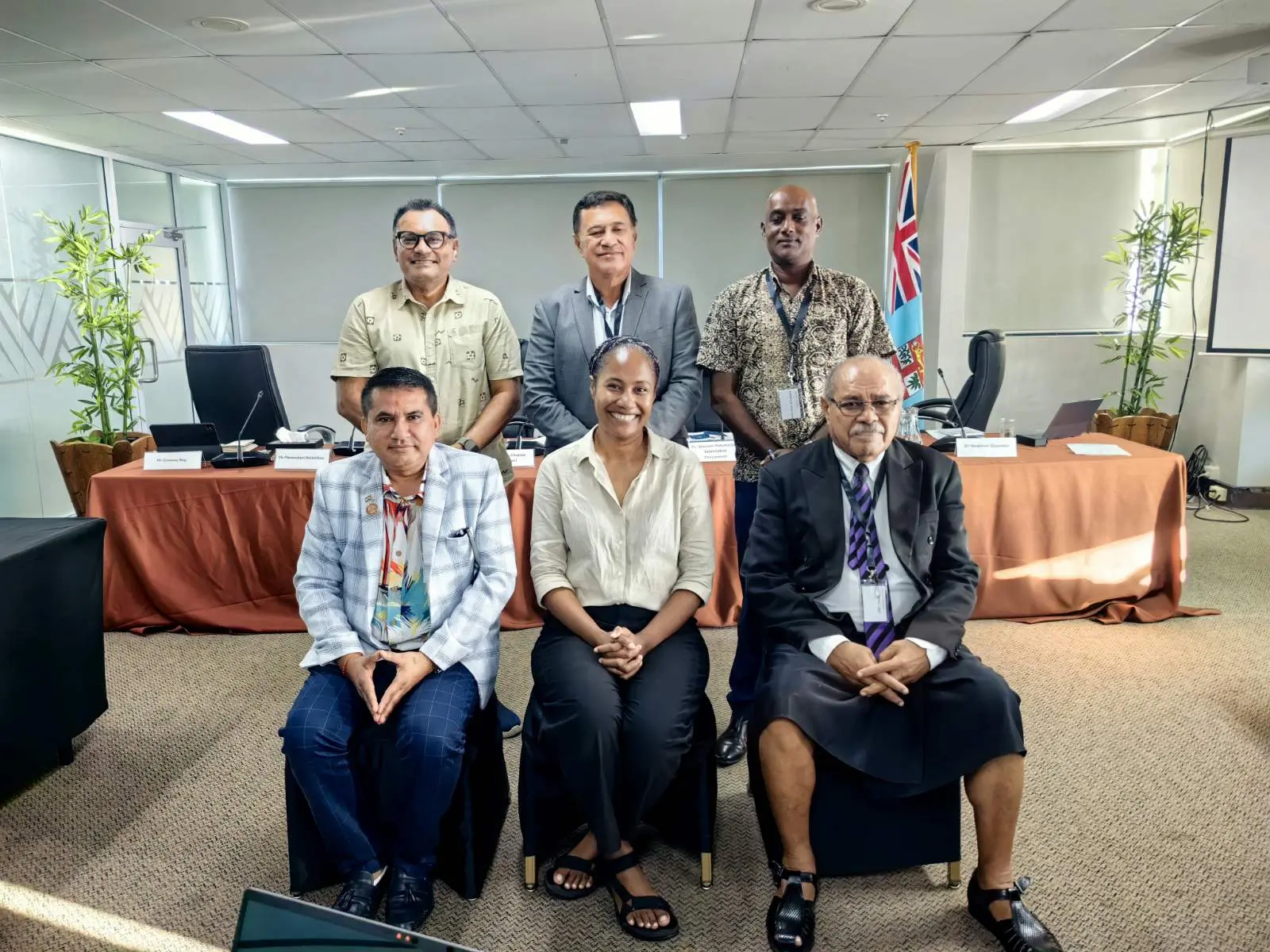 (Sitting from left) Investment consultant Sandeep Singh with the Constitutional Review Commission.