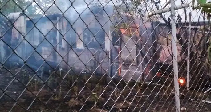 House on fire at Nadawa.