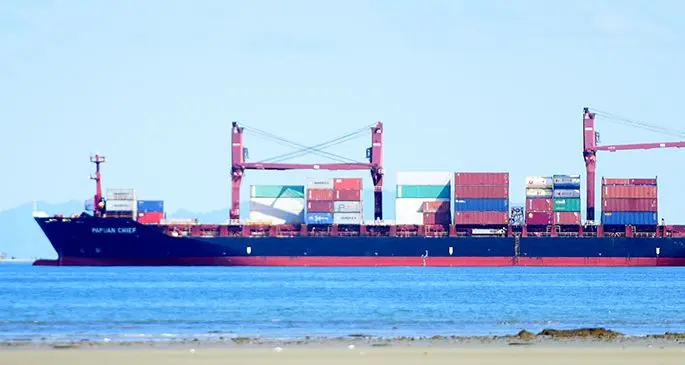 Cargo ship Papuan Chief berth at Suva Harbour on July 21, 2020. Photo: Ronald Kumar