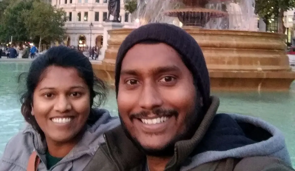 Patricia Ramlu and James Rao in London, England. 