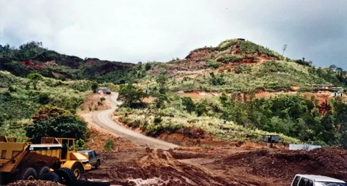 Mount Kasi gold mine in the early stages of development.
