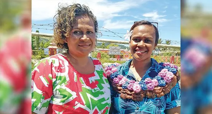 Proud mother Lavenia Cakaunitabua (left), with daughter and graduate Adi Akisi Ravoka at Tavua. Photo: Mereleki Nai